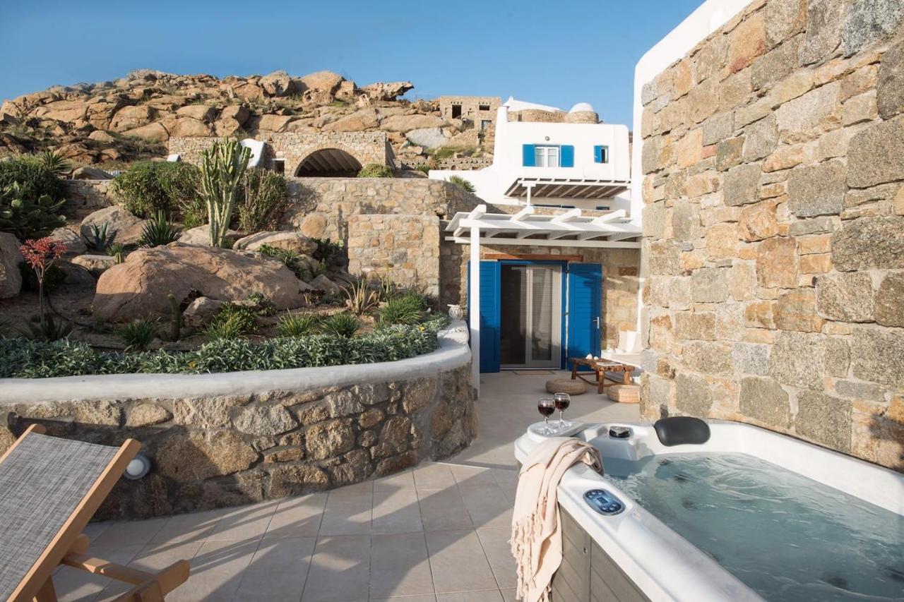 Gorgeous Studio In Cycladic Architecture Overlooking The Aegean Apartman Hulákia Kültér fotó